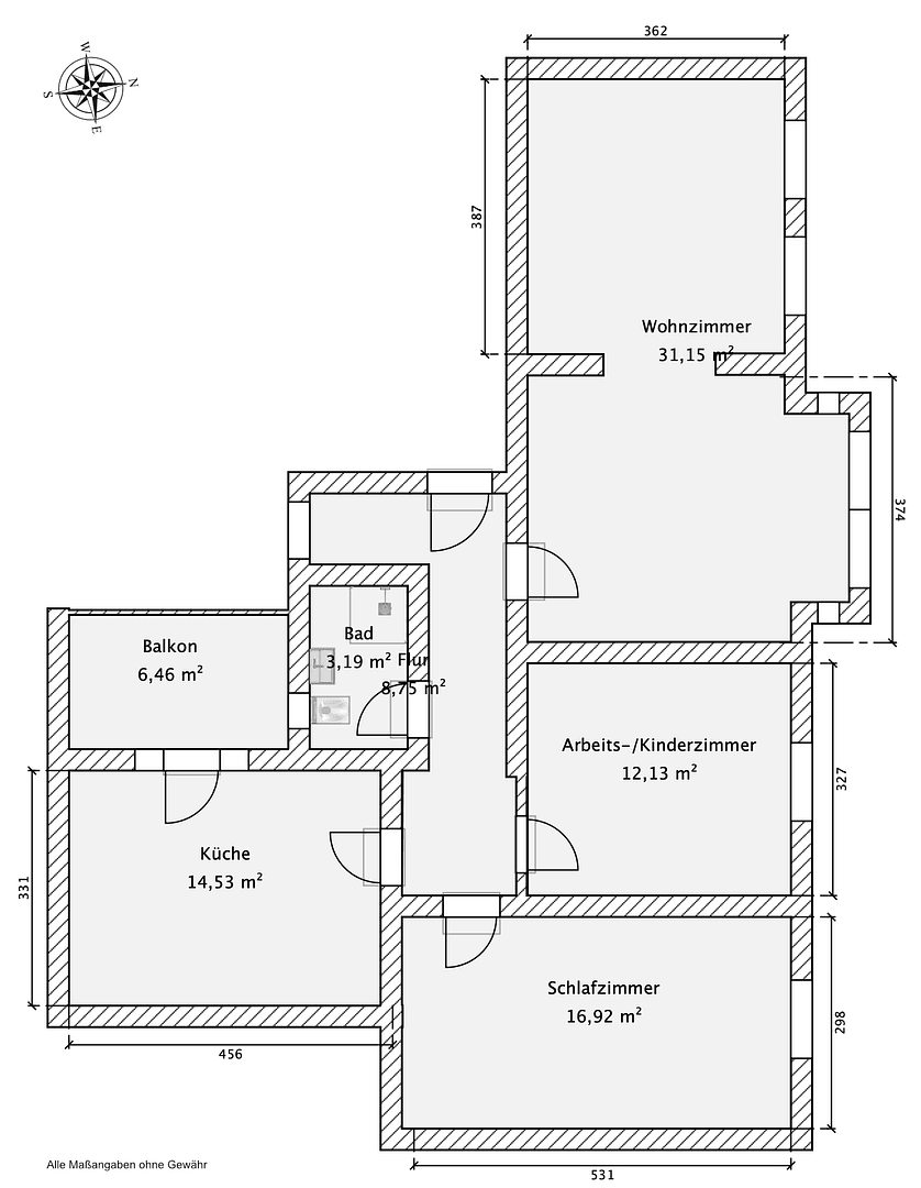 Prenájom bytu 3-izbový 89 m², Dohne 14, Mülheim an der Ruhr, Severné Porýnie - Westfálsko Prenájom bytu 3-izbový 89 m², Dohne 14, Mülheim an der Ruhr, Severné Porýnie - Westfálsko