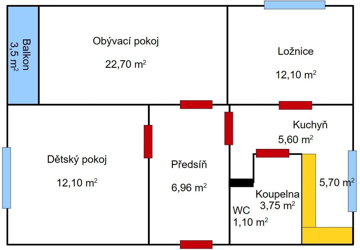 Predaj bytu 3-izbový 74 m², Radniční, Tanvald, Liberecký kraj Predaj bytu 3-izbový 74 m², Radniční, Tanvald, Liberecký kraj