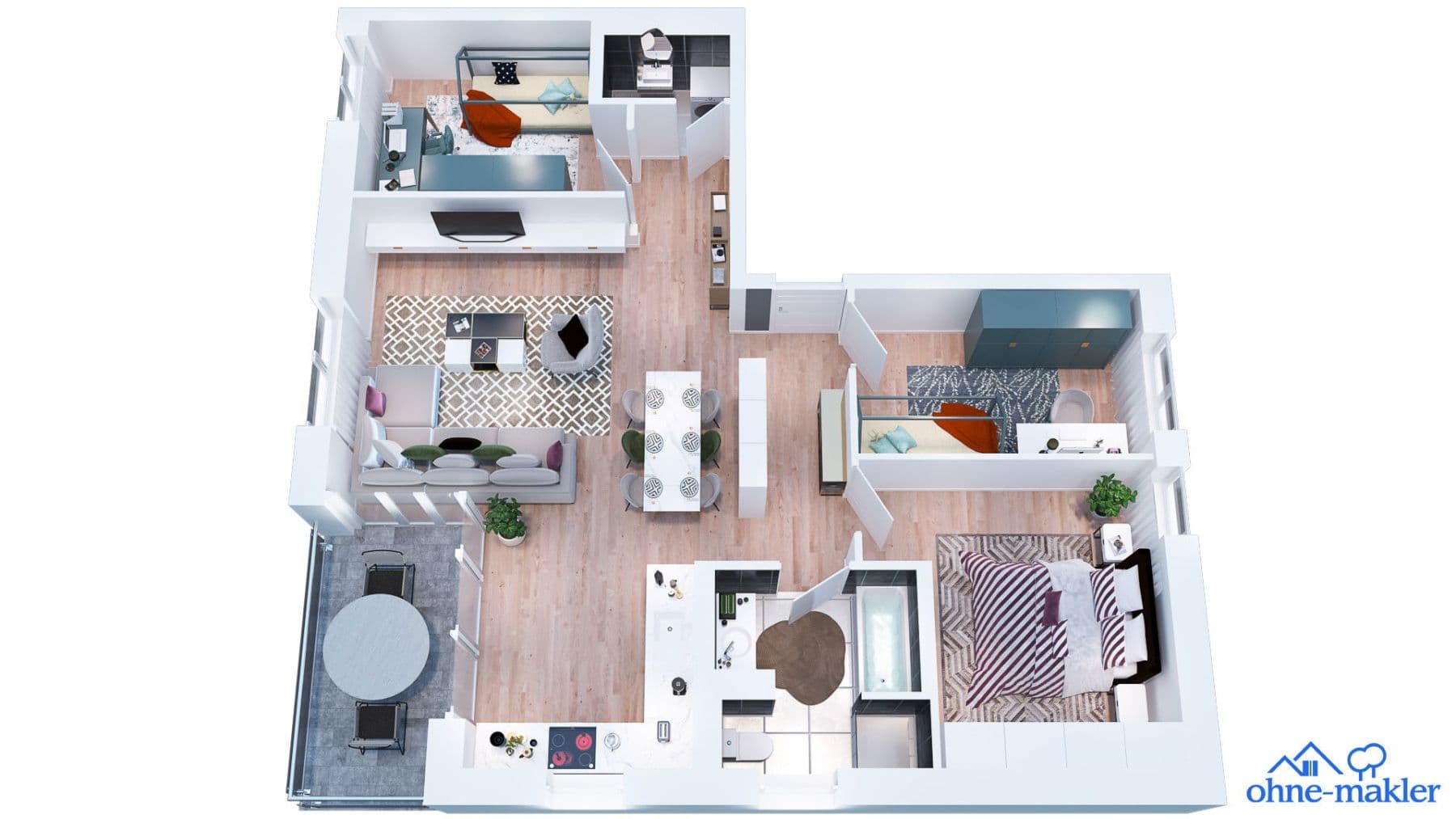 Prenájom bytu 4-izbový 105 m², Abraham-Lincoln-Allee 18, Mannheim, Bádensko-Wurttembersko Prenájom bytu 4-izbový 105 m², Abraham-Lincoln-Allee 18, Mannheim, Bádensko-Wurttembersko