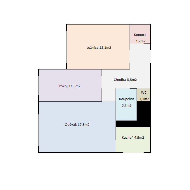 Predaj bytu 3-izbový 62 m², Kubíkova, Praha, Praha Predaj bytu 3-izbový 62 m², Kubíkova, Praha, Praha