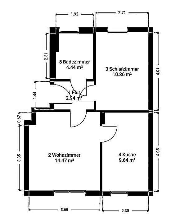 Prenájom bytu 2-izbový 39 m², Delitzscher Str. 88, Leipzig, Sasko Prenájom bytu 2-izbový 39 m², Delitzscher Str. 88, Leipzig, Sasko
