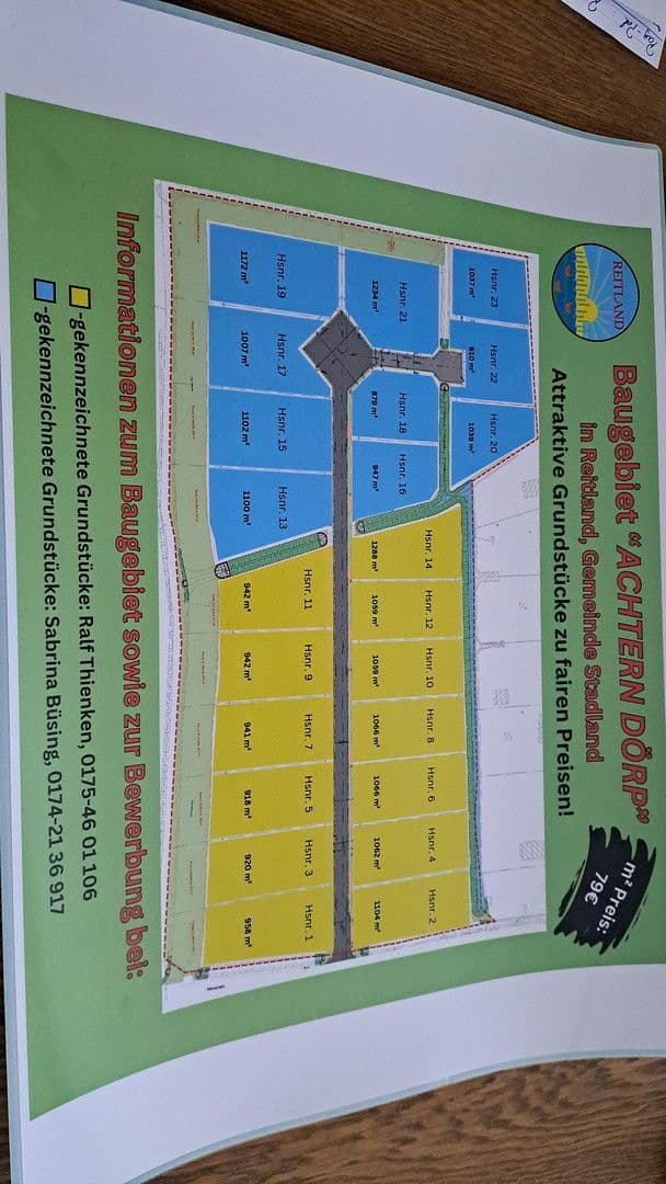 Predaj pozemku 1.000 m², Stadland, Dolné Sasko Predaj pozemku 1.000 m², Stadland, Dolné Sasko