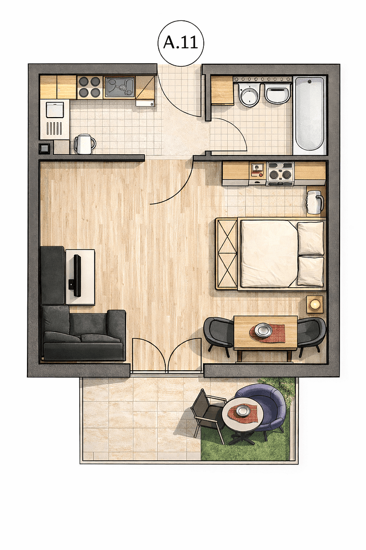 Prenájom bytu 1-izbový 32 m², An der Deutenhofkapelle 1, Bad Abbach, Bavorsko Prenájom bytu 1-izbový 32 m², An der Deutenhofkapelle 1, Bad Abbach, Bavorsko
