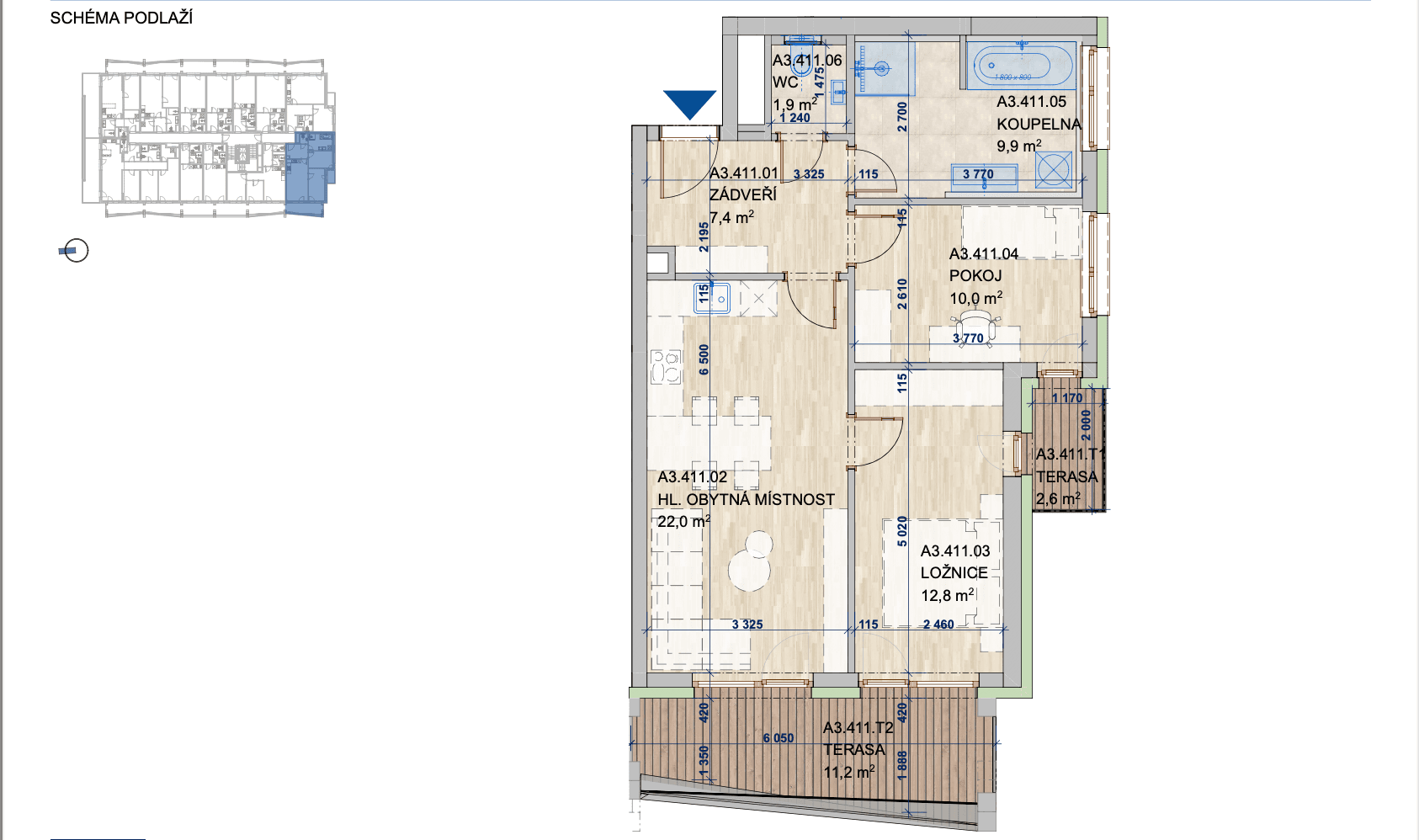 Prenájom bytu 3-izbový 63 m², Komárovská, Brno, Jihomoravský kraj Prenájom bytu 3-izbový 63 m², Komárovská, Brno, Jihomoravský kraj