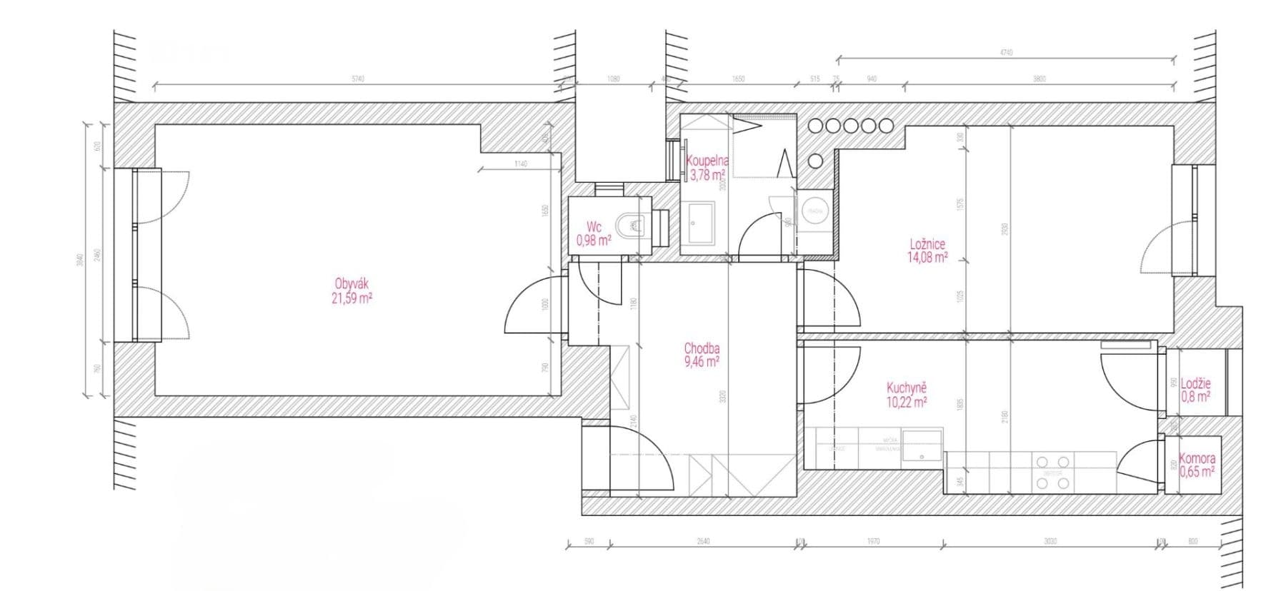 Prenájom bytu 2-izbový 62 m², Příční, Brno, Jihomoravský kraj Prenájom bytu 2-izbový 62 m², Příční, Brno, Jihomoravský kraj