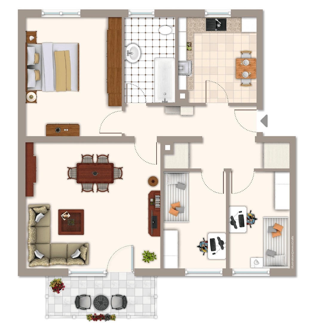 Predaj bytu 4-izbový 89 m², Walluf, Hesensko Predaj bytu 4-izbový 89 m², Walluf, Hesensko