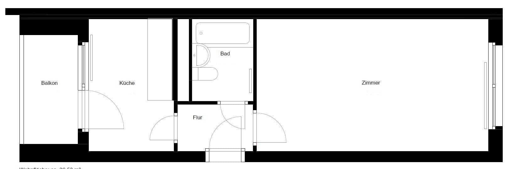 Prenájom bytu 1-izbový 38 m², Berlin, Berlín Prenájom bytu 1-izbový 38 m², Berlin, Berlín