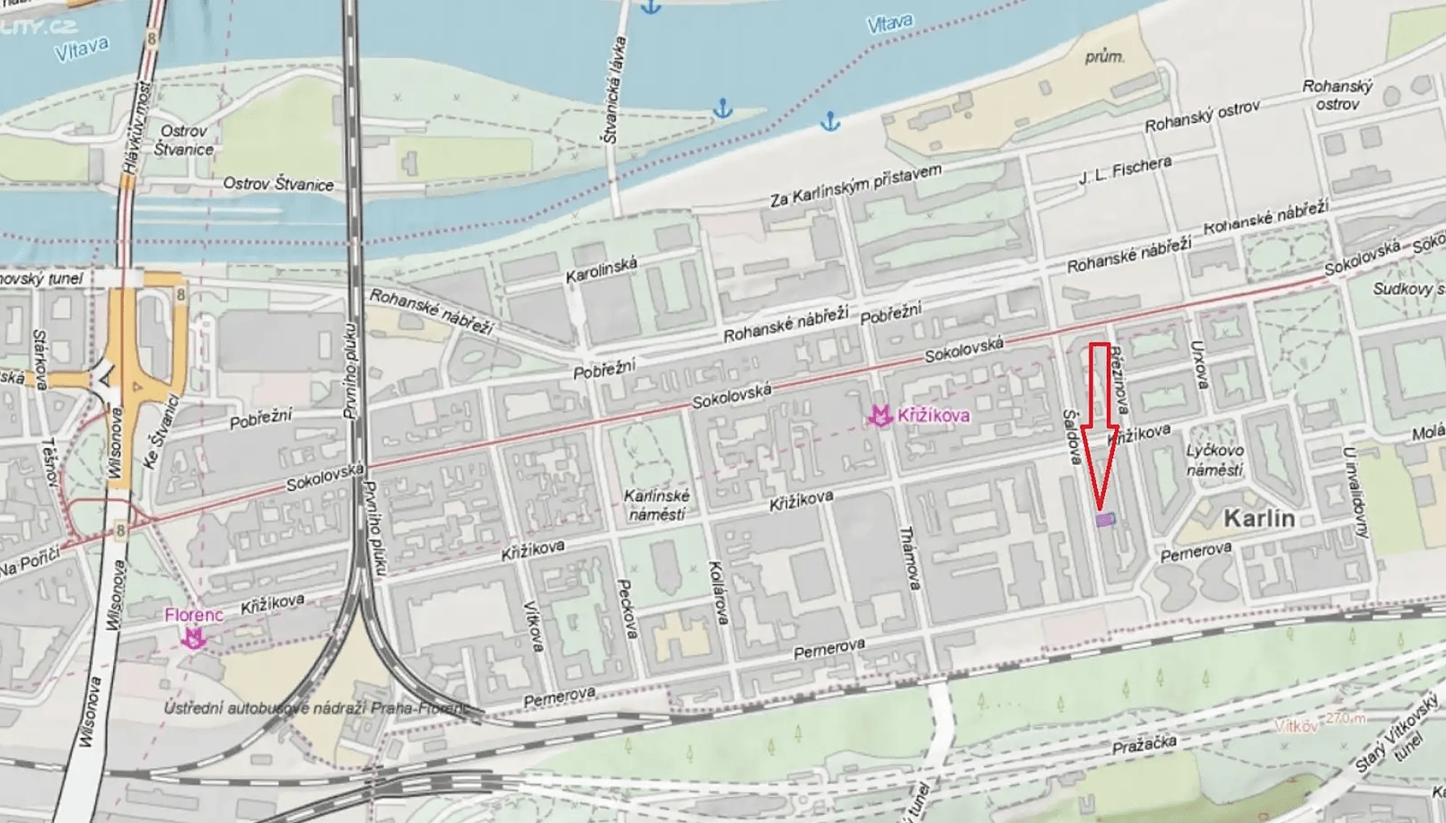 Prenájom bytu 2-izbový 45 m², Šaldova, Praha, Praha Prenájom bytu 2-izbový 45 m², Šaldova, Praha, Praha