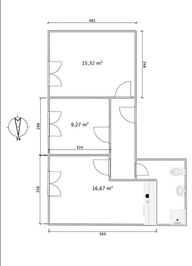 Prenájom bytu 3-izbový 58 m², Köln, Severné Porýnie - Westfálsko Prenájom bytu 3-izbový 58 m², Köln, Severné Porýnie - Westfálsko