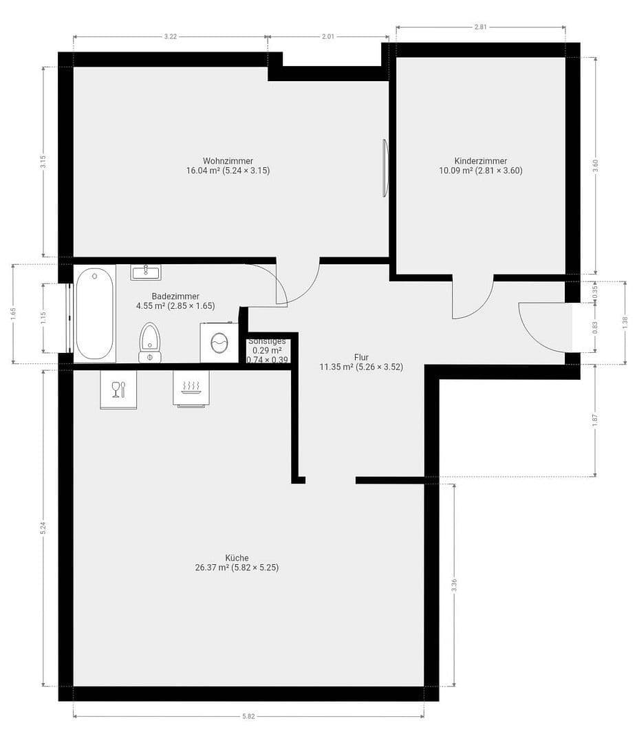 Prenájom bytu 4-izbový 78 m², Spraulache 27, Brühl, Bádensko-Wurttembersko Prenájom bytu 4-izbový 78 m², Spraulache 27, Brühl, Bádensko-Wurttembersko