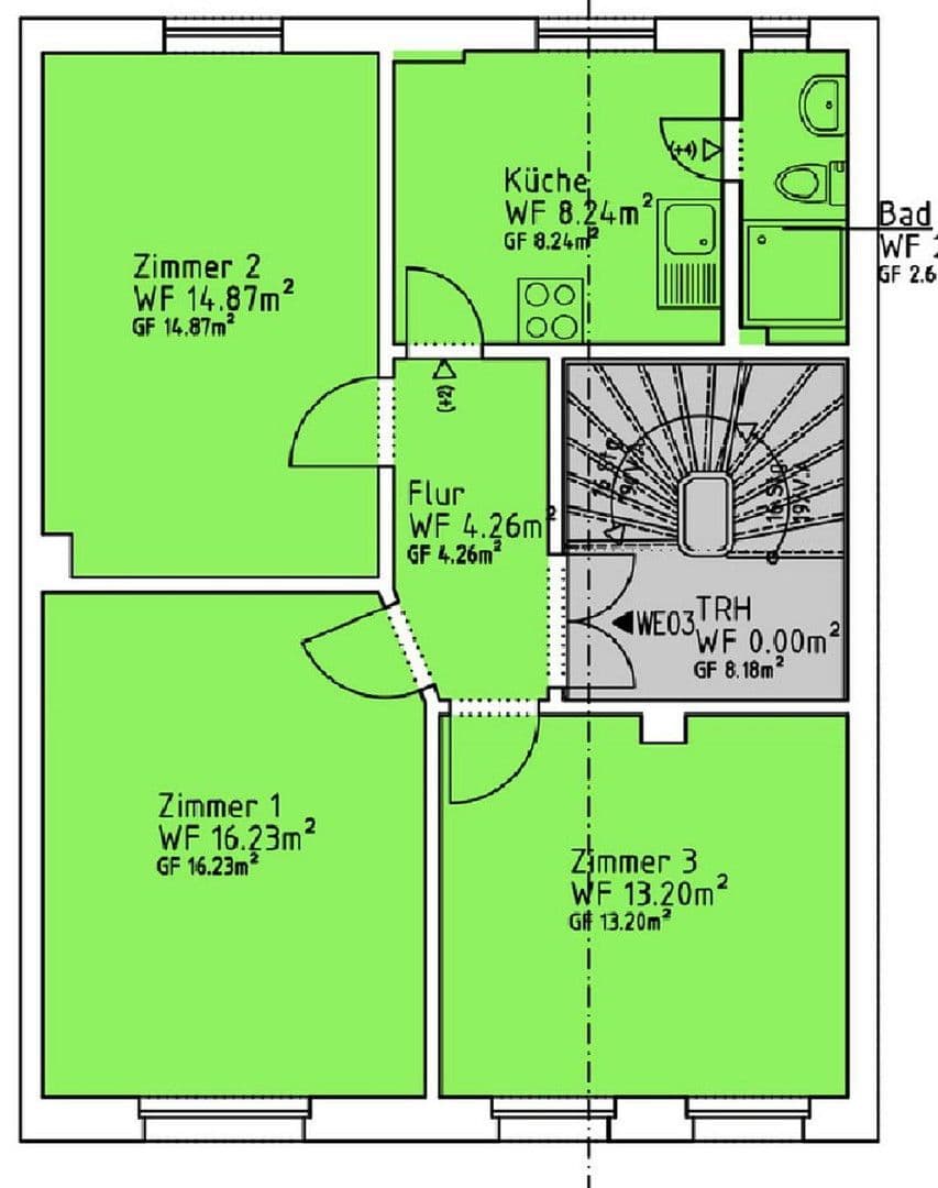 Prenájom bytu 3-izbový 60 m², Brockesstraße 28, Lübeck, Šlezvicko-Holštajnsko Prenájom bytu 3-izbový 60 m², Brockesstraße 28, Lübeck, Šlezvicko-Holštajnsko
