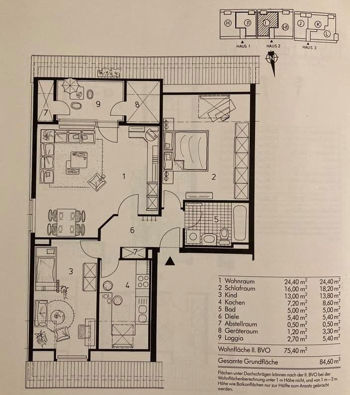 Prenájom bytu 3-izbový 76 m², Lange Stücke 58, Wolfsburg Fallersleben, Dolné Sasko Prenájom bytu 3-izbový 76 m², Lange Stücke 58, Wolfsburg Fallersleben, Dolné Sasko