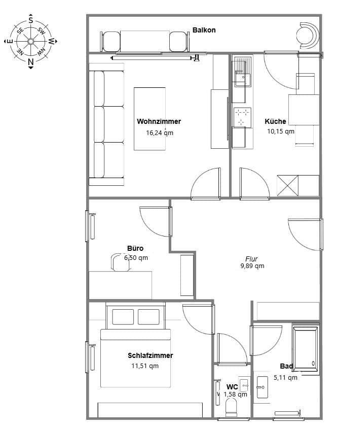 Predaj bytu 3-izbový 61 m², Pfaffenhofen an der Roth, Bavorsko Predaj bytu 3-izbový 61 m², Pfaffenhofen an der Roth, Bavorsko