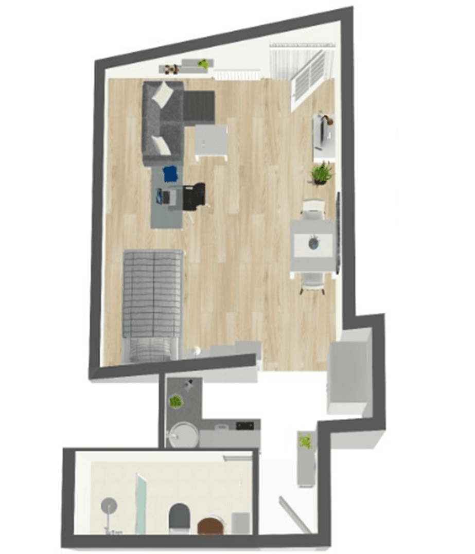 Prenájom bytu 1-izbový 23 m², Habichtstraße 2, Herrenberg, Bádensko-Wurttembersko Prenájom bytu 1-izbový 23 m², Habichtstraße 2, Herrenberg, Bádensko-Wurttembersko