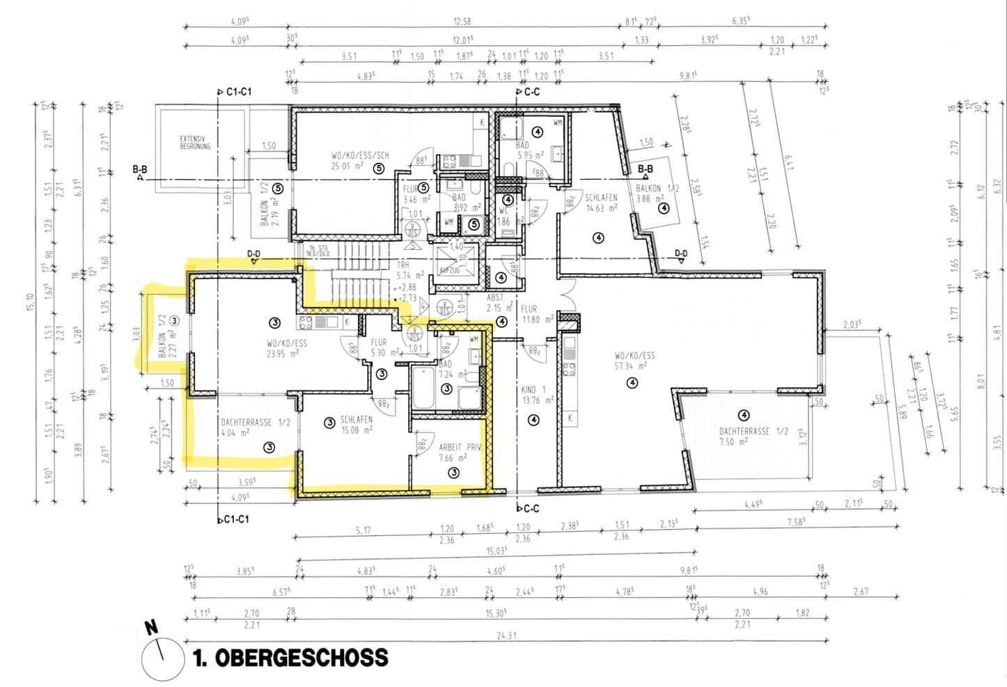 Prenájom bytu 3-izbový 66 m², Planegger Str. 63, München, Bavorsko Prenájom bytu 3-izbový 66 m², Planegger Str. 63, München, Bavorsko