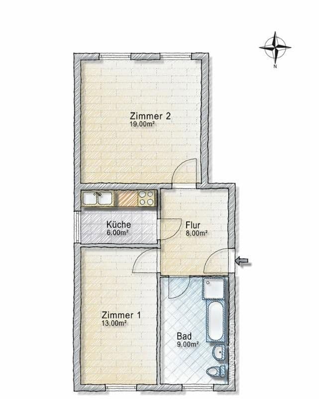 Prenájom bytu 2-izbový 55 m², Nöthnitzer Str. 21, Dresden, Sasko Prenájom bytu 2-izbový 55 m², Nöthnitzer Str. 21, Dresden, Sasko
