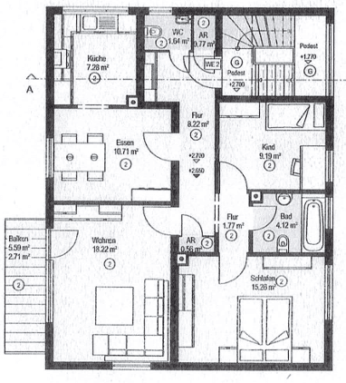 Prenájom bytu 4-izbový 81 m², Wörth am Rhein, Porýnie-Falcko Prenájom bytu 4-izbový 81 m², Wörth am Rhein, Porýnie-Falcko