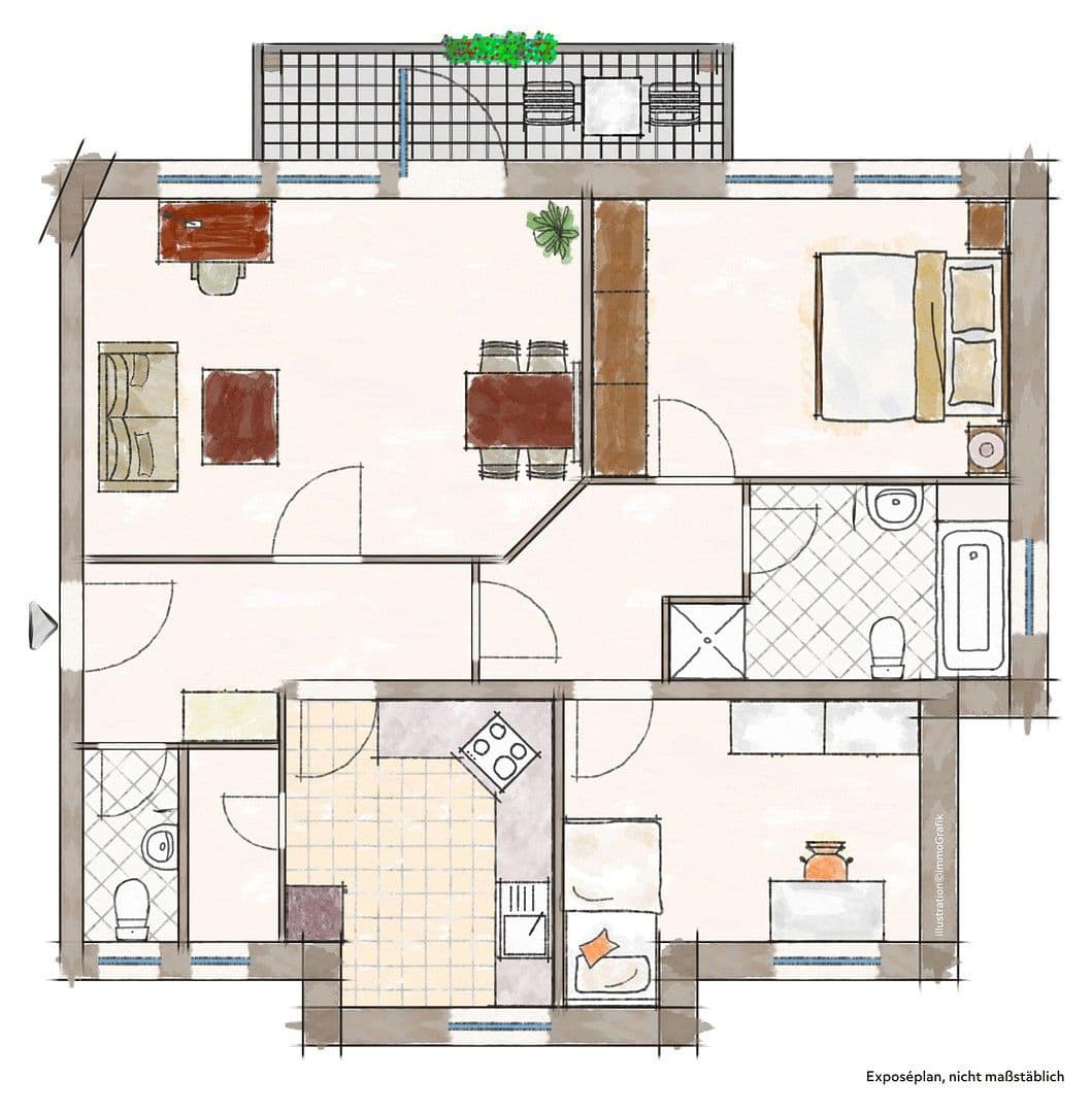Predaj bytu 3-izbový 74 m², Rastede, Dolné Sasko Predaj bytu 3-izbový 74 m², Rastede, Dolné Sasko