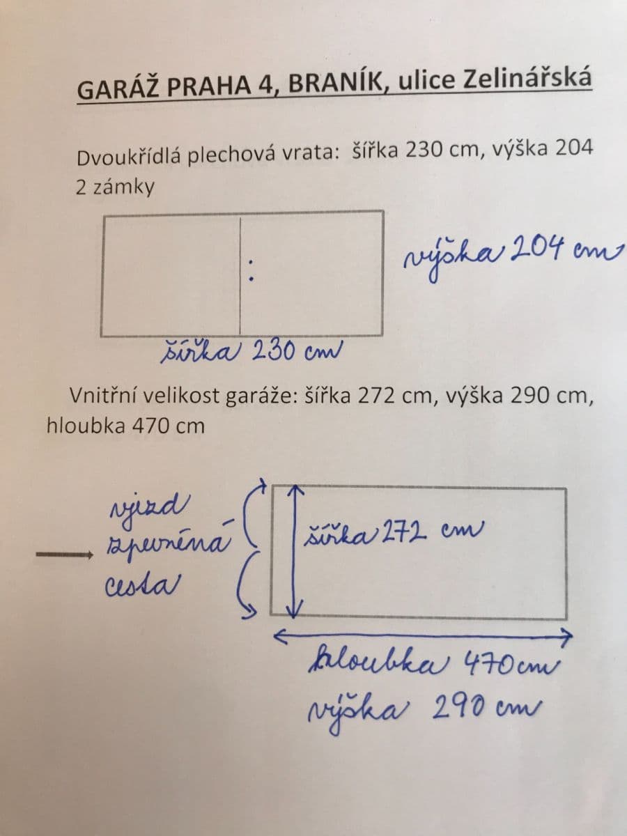 Prenájom garáže 20 m², Zelinářská, Praha, Praha Prenájom garáže 20 m², Zelinářská, Praha, Praha
