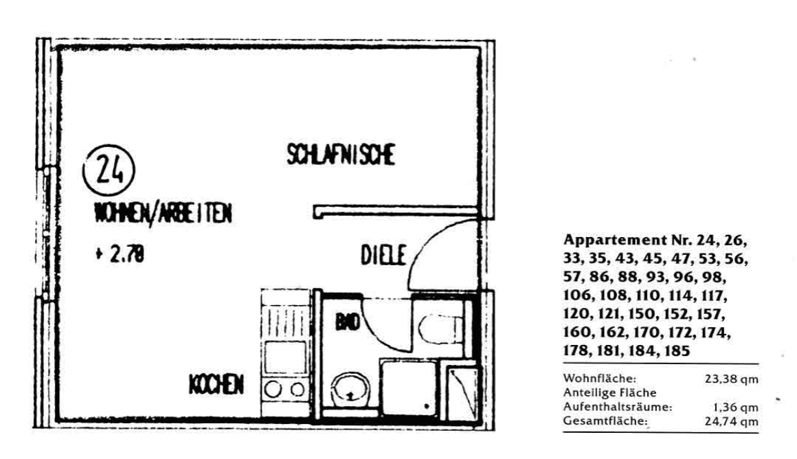 Prenájom bytu 1-izbový 24 m², Bayreuther Str. 47, Erlangen, Bavorsko Prenájom bytu 1-izbový 24 m², Bayreuther Str. 47, Erlangen, Bavorsko