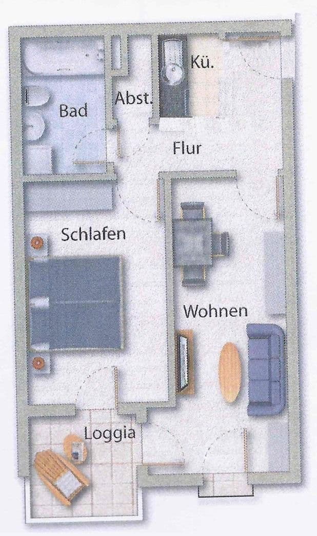 Prenájom bytu 2-izbový 44 m², Rheinäuser Str. 103, Mannheim, Bádensko-Wurttembersko Prenájom bytu 2-izbový 44 m², Rheinäuser Str. 103, Mannheim, Bádensko-Wurttembersko