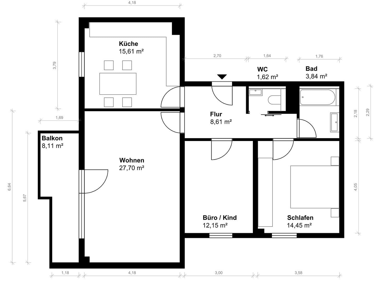 Predaj bytu 3-izbový 90 m², Wolfratshausen, Bavorsko Predaj bytu 3-izbový 90 m², Wolfratshausen, Bavorsko