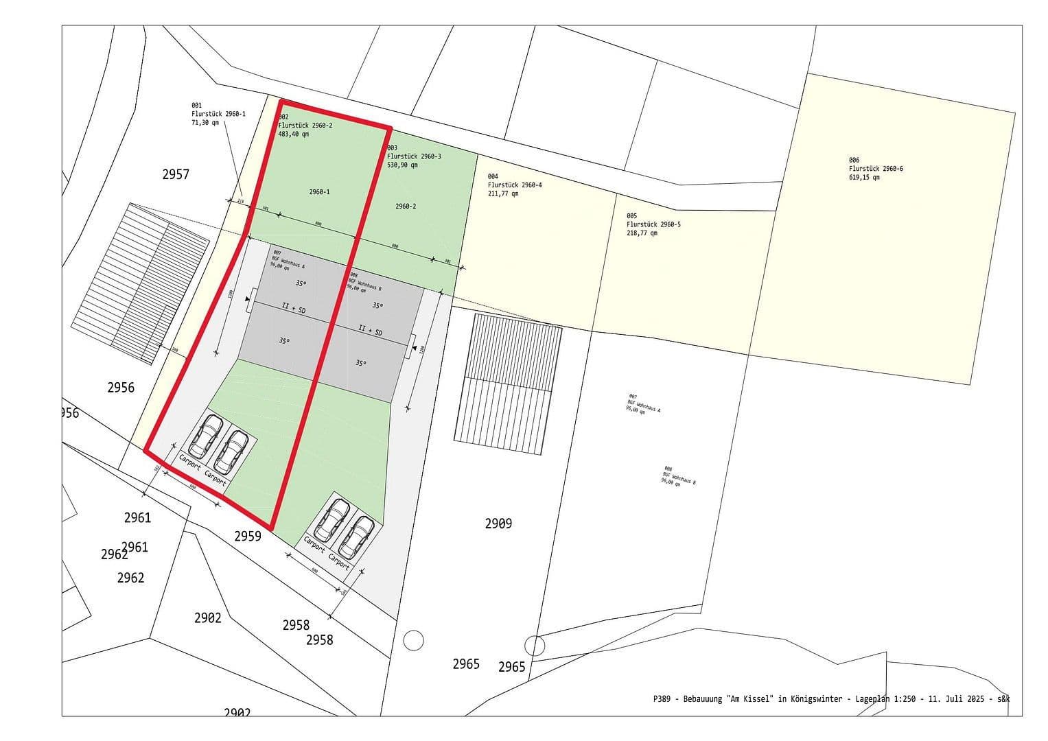 Predaj pozemku 483 m², Am Mirbesbach, Königswinter, Severné Porýnie - Westfálsko Predaj pozemku 483 m², Am Mirbesbach, Königswinter, Severné Porýnie - Westfálsko