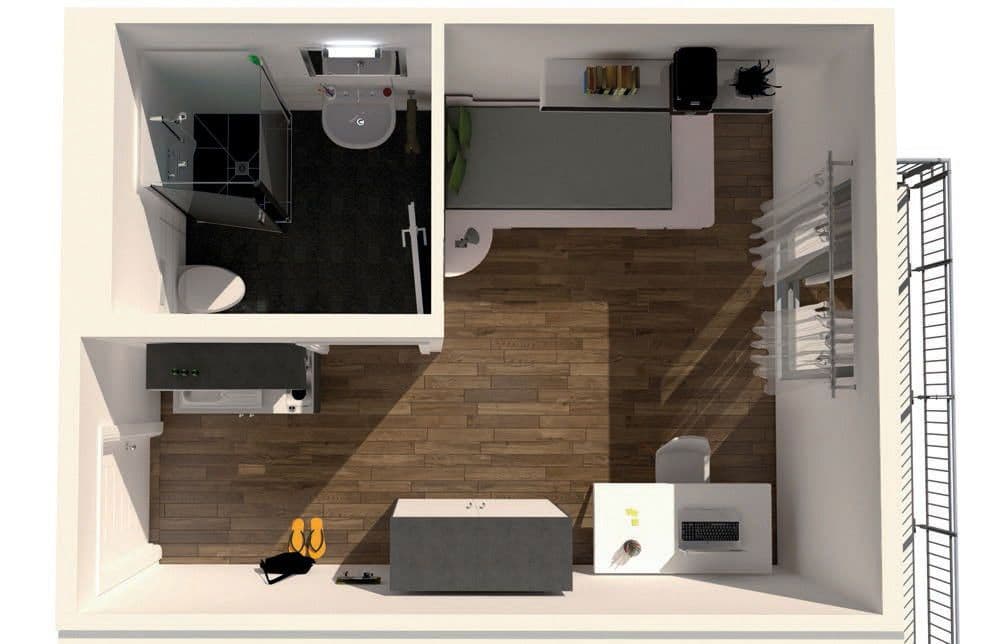 Prenájom bytu 1-izbový 18 m², Firnhaberstr. 12, Augsburg, Bavorsko Prenájom bytu 1-izbový 18 m², Firnhaberstr. 12, Augsburg, Bavorsko