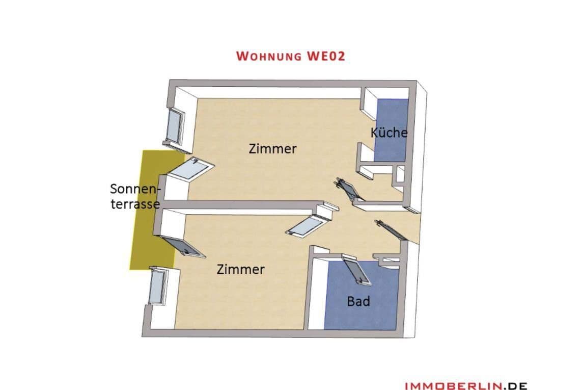Prenájom bytu 2-izbový 48 m², Berlin, Berlín Prenájom bytu 2-izbový 48 m², Berlin, Berlín