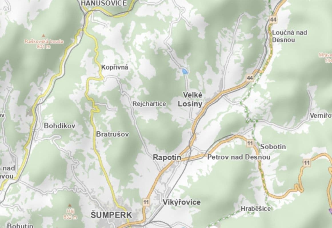 Predaj pozemku 18.929 m², Velké Losiny, Olomoucký kraj Predaj pozemku 18.929 m², Velké Losiny, Olomoucký kraj