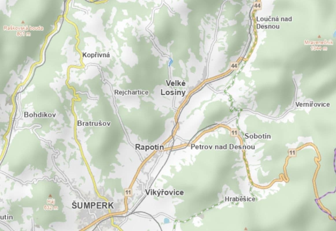 Predaj pozemku 11.700 m², Velké Losiny, Olomoucký kraj Predaj pozemku 11.700 m², Velké Losiny, Olomoucký kraj