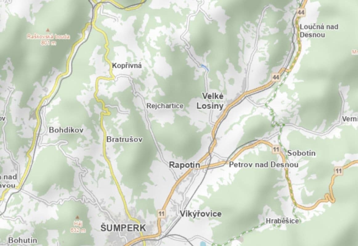 Predaj pozemku 6.555 m², Velké Losiny, Olomoucký kraj Predaj pozemku 6.555 m², Velké Losiny, Olomoucký kraj