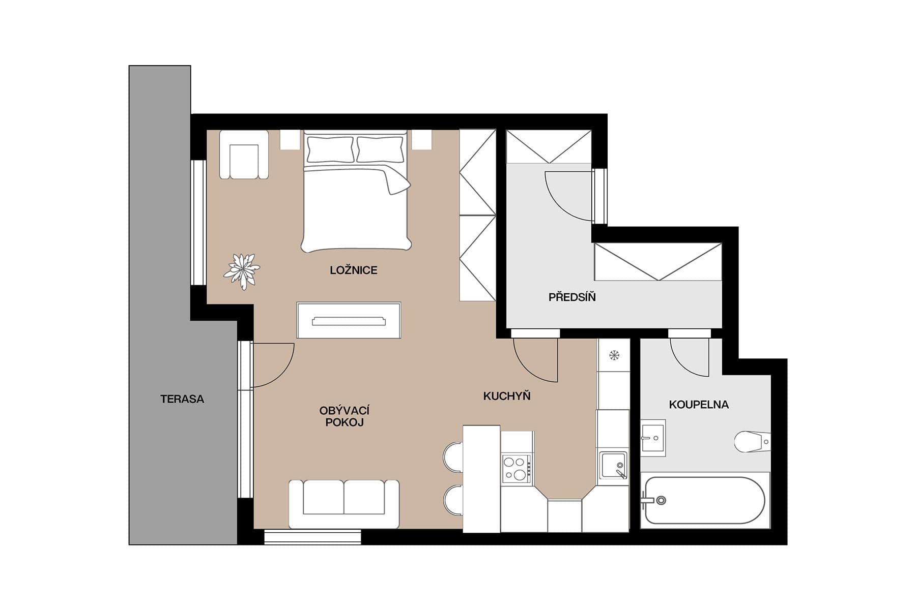 Predaj bytu 2-izbový 48 m², Svitákova, Praha, Praha Predaj bytu 2-izbový 48 m², Svitákova, Praha, Praha