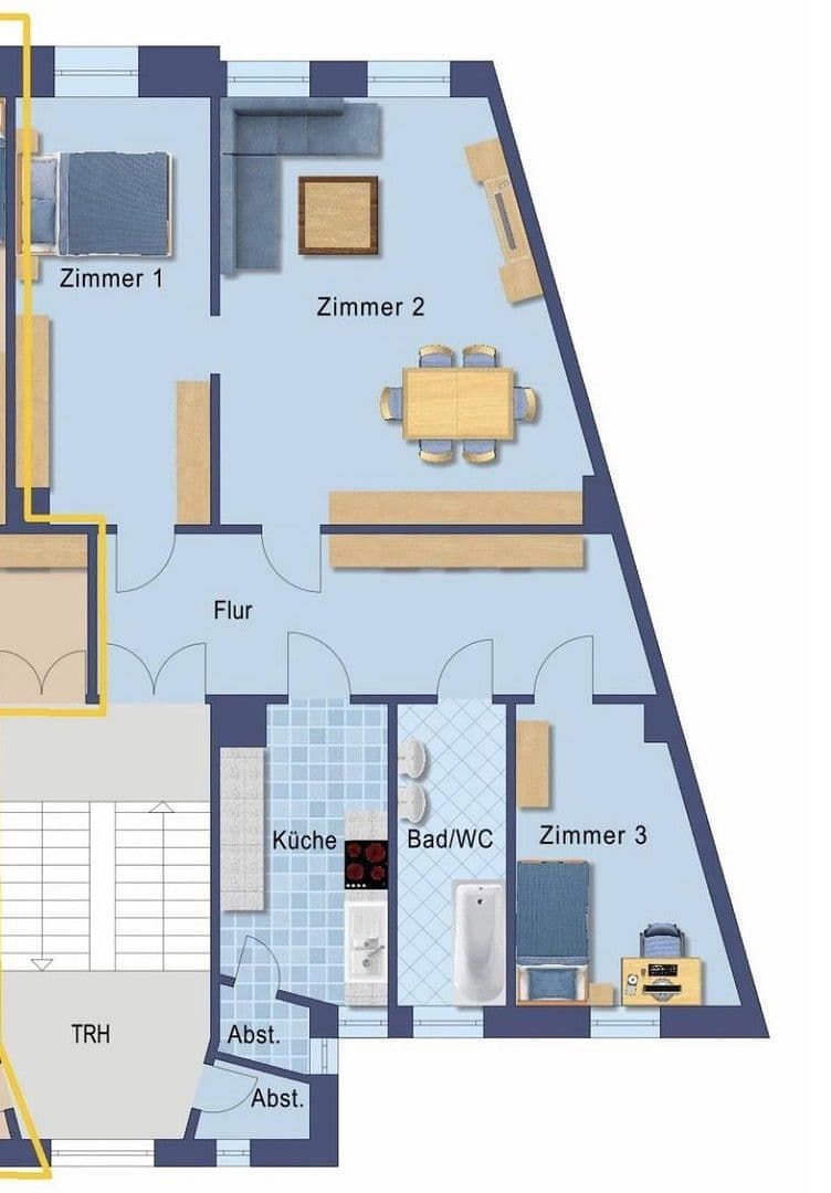 Prenájom bytu 3-izbový 88 m², Leipzig, Sasko Prenájom bytu 3-izbový 88 m², Leipzig, Sasko