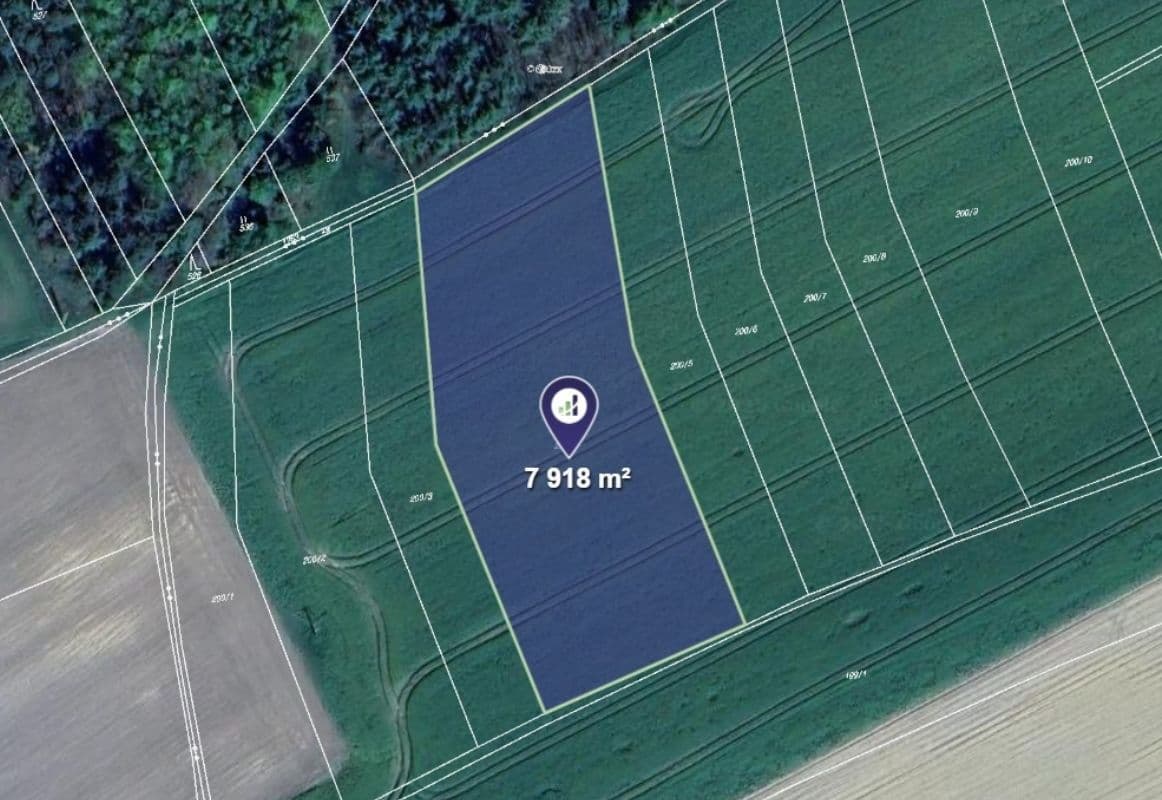 Predaj pozemku 7.918 m², Hřebečníky, Středočeský kraj Predaj pozemku 7.918 m², Hřebečníky, Středočeský kraj
