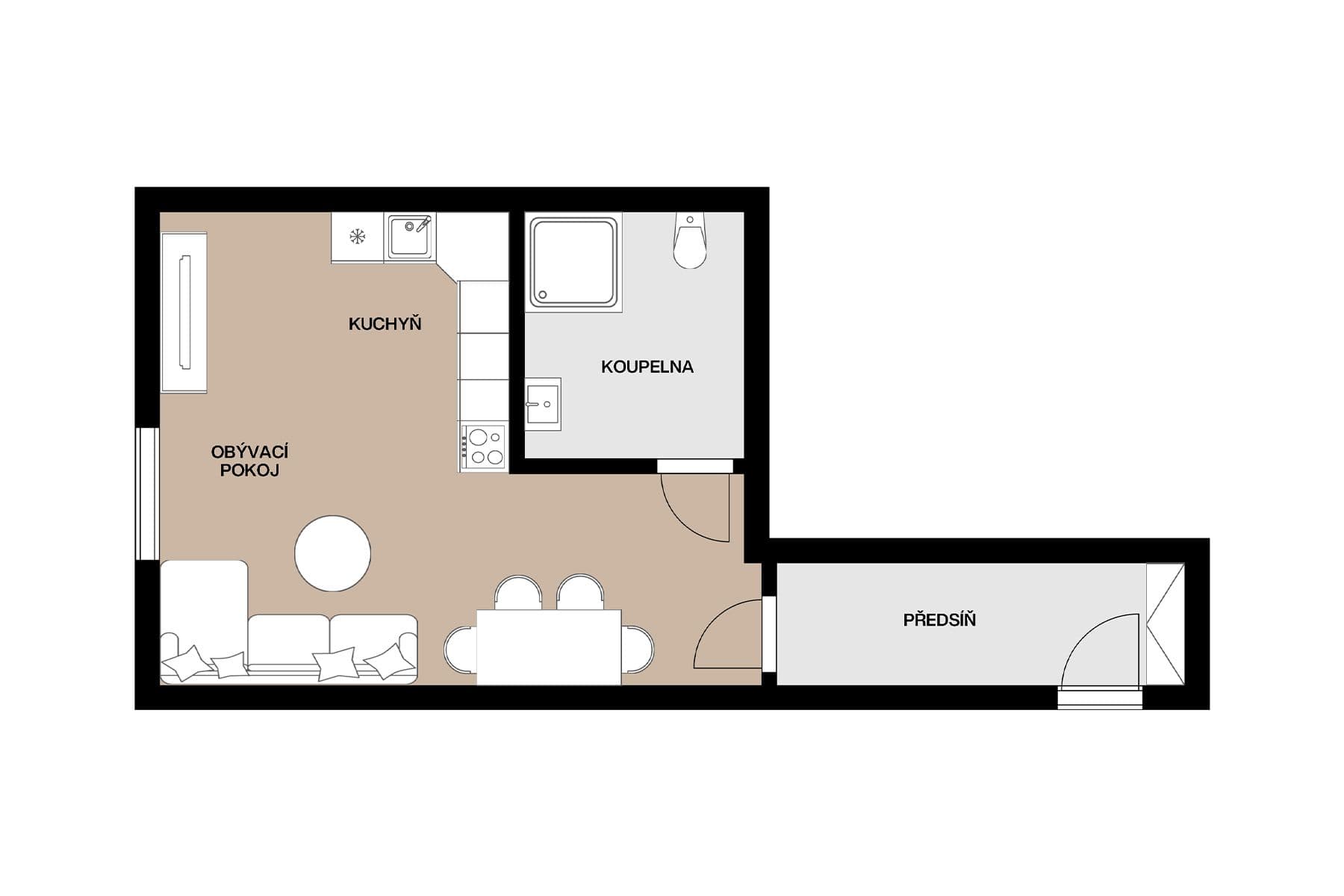 Predaj bytu 1-izbový 23 m², Španělská, Praha, Praha Predaj bytu 1-izbový 23 m², Španělská, Praha, Praha