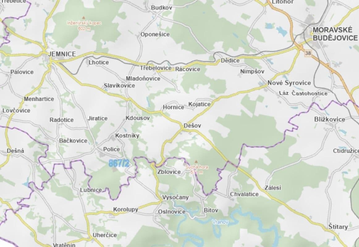 Predaj pozemku 510 m², Police, Kraj Vysočina Predaj pozemku 510 m², Police, Kraj Vysočina