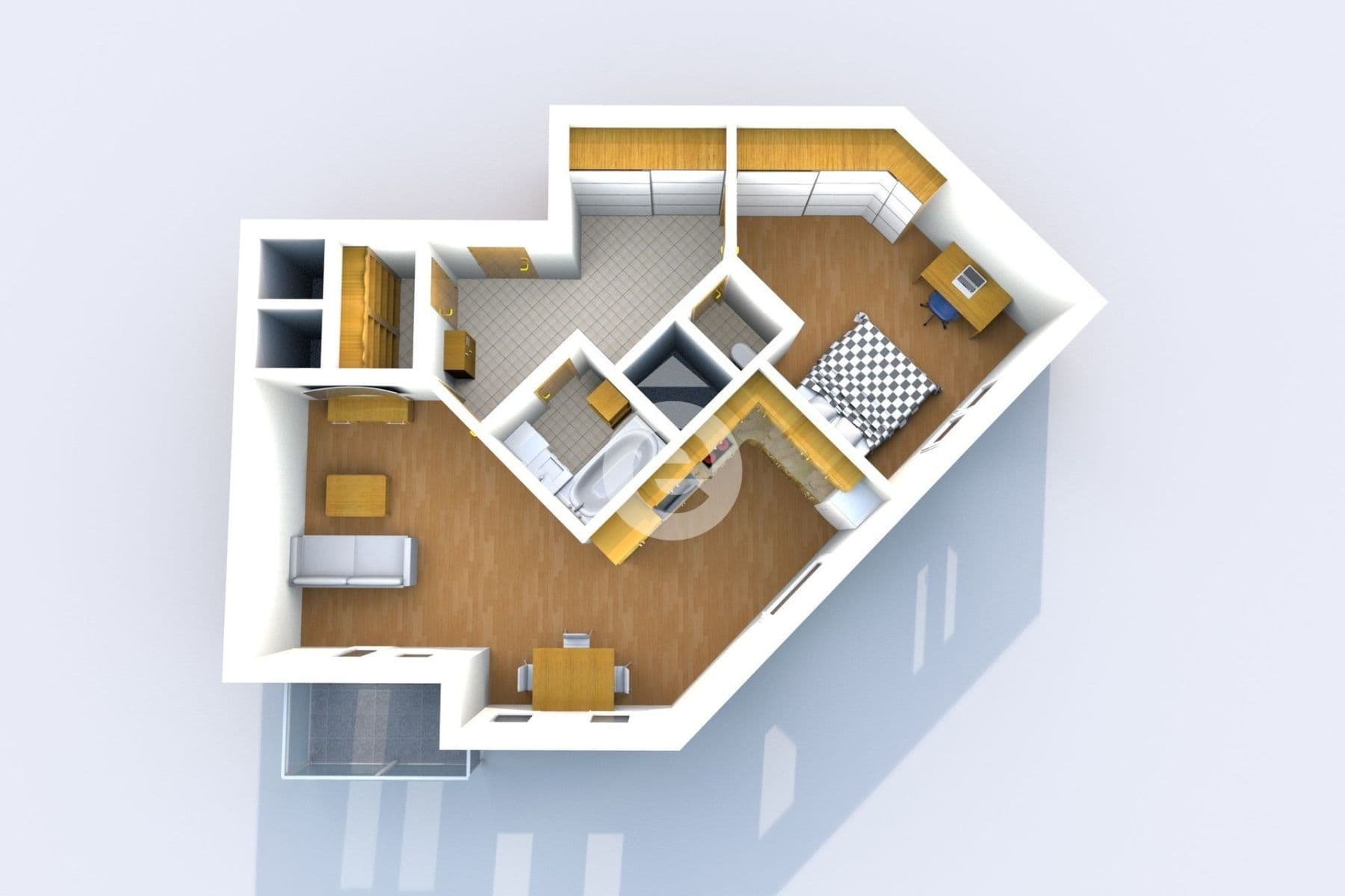 Prenájom bytu 2-izbový 67 m², Semická, Praha, Praha Prenájom bytu 2-izbový 67 m², Semická, Praha, Praha