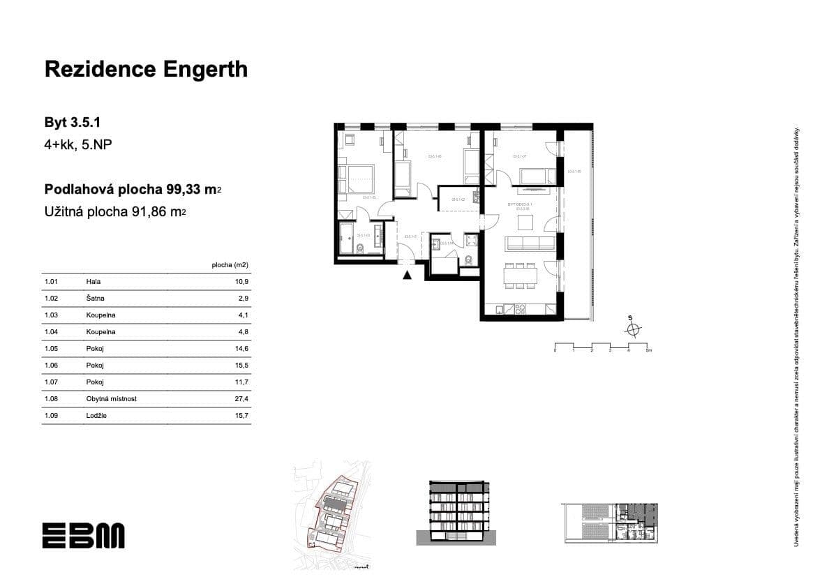 Predaj bytu 4-izbový 92 m², U Engerthu, Kladno, Středočeský kraj Predaj bytu 4-izbový 92 m², U Engerthu, Kladno, Středočeský kraj