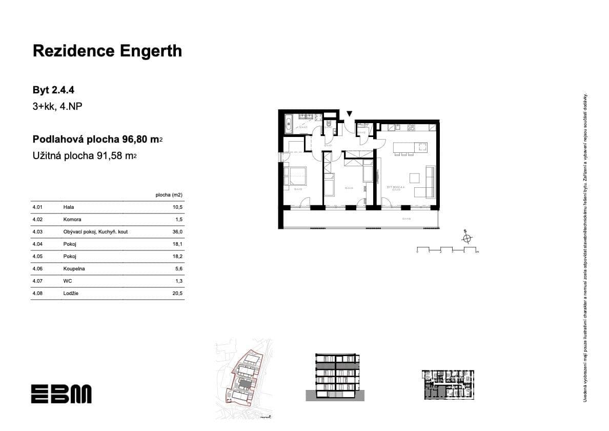 Predaj bytu 3-izbový 92 m², U Engerthu, Kladno, Středočeský kraj Predaj bytu 3-izbový 92 m², U Engerthu, Kladno, Středočeský kraj