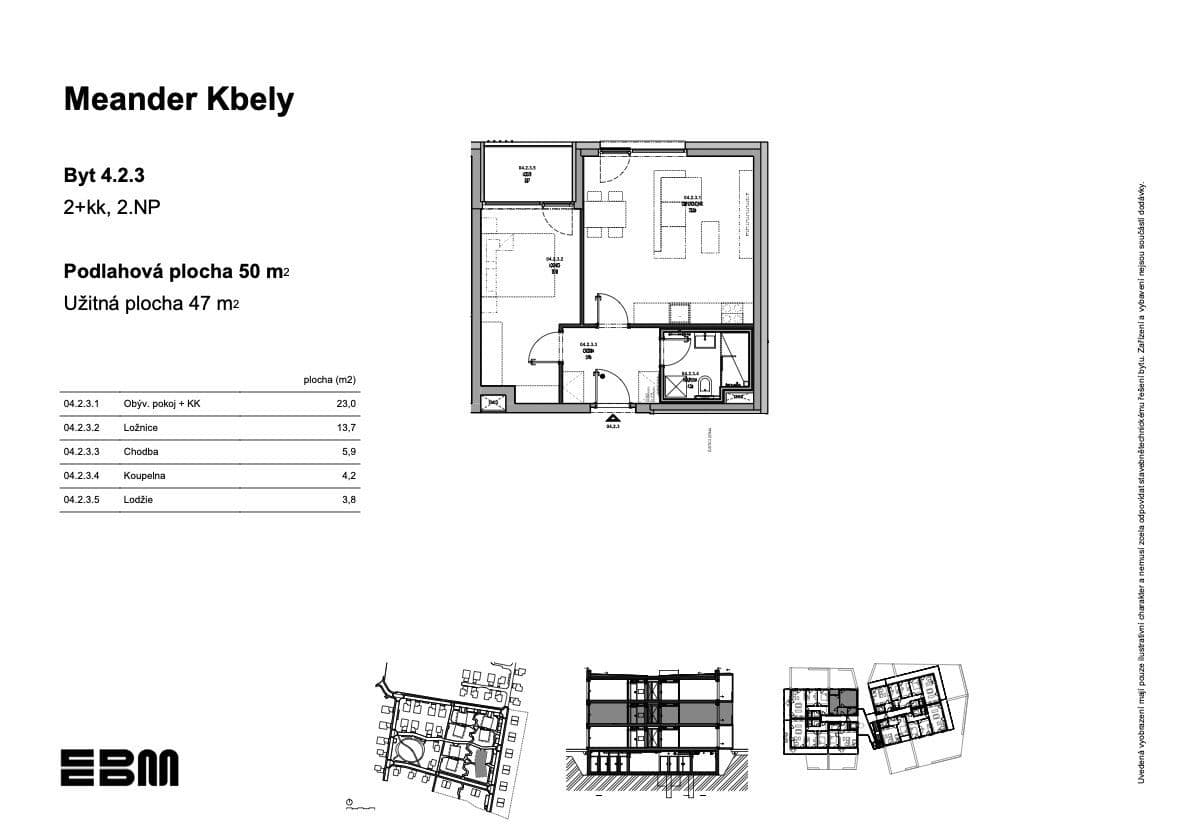 Predaj bytu 2-izbový 47 m², K Vinoři, Praha, Praha Predaj bytu 2-izbový 47 m², K Vinoři, Praha, Praha