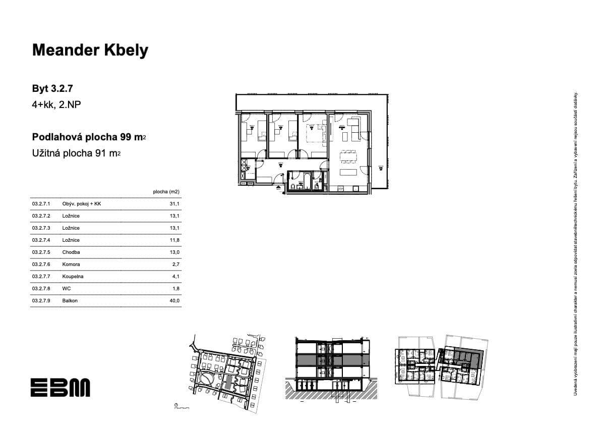 Predaj bytu 4-izbový 91 m², K Vinoři, Praha, Praha Predaj bytu 4-izbový 91 m², K Vinoři, Praha, Praha