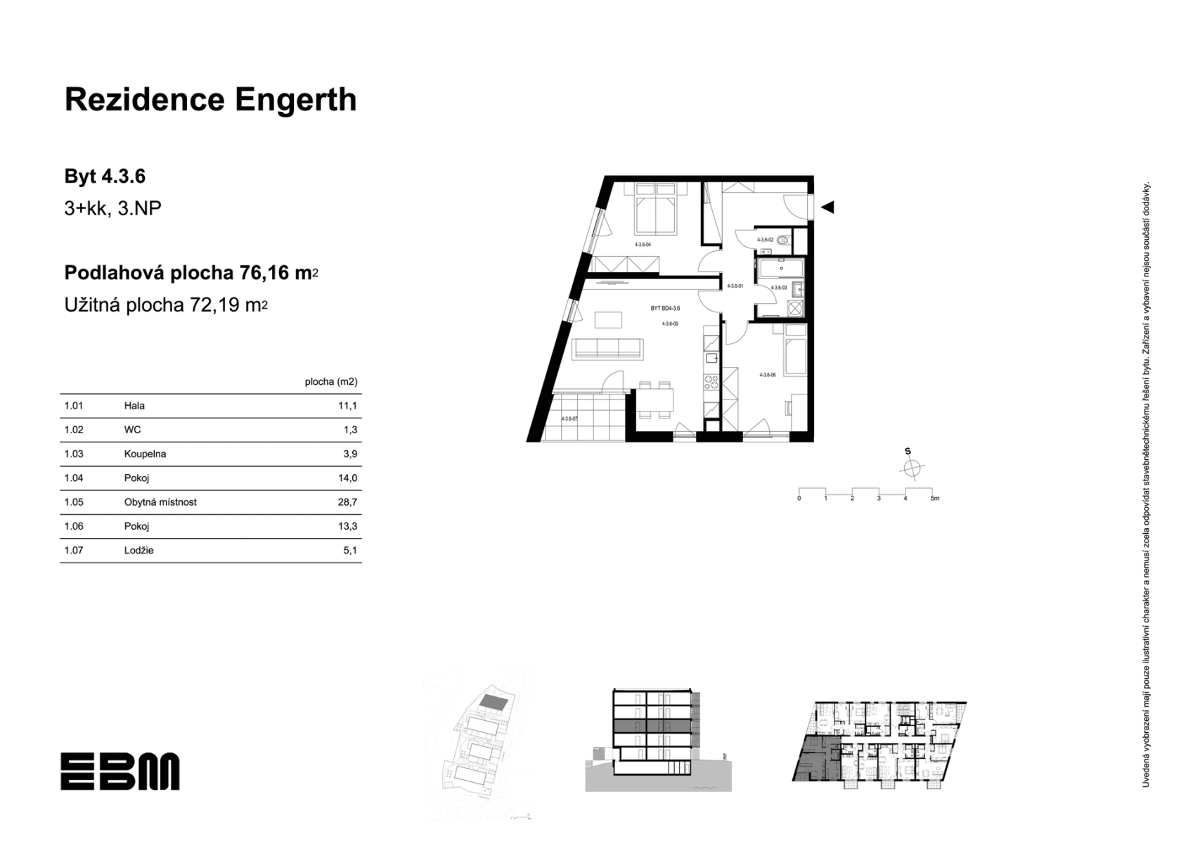 Predaj bytu 3-izbový 72 m², U Engerthu, Kladno, Středočeský kraj Predaj bytu 3-izbový 72 m², U Engerthu, Kladno, Středočeský kraj