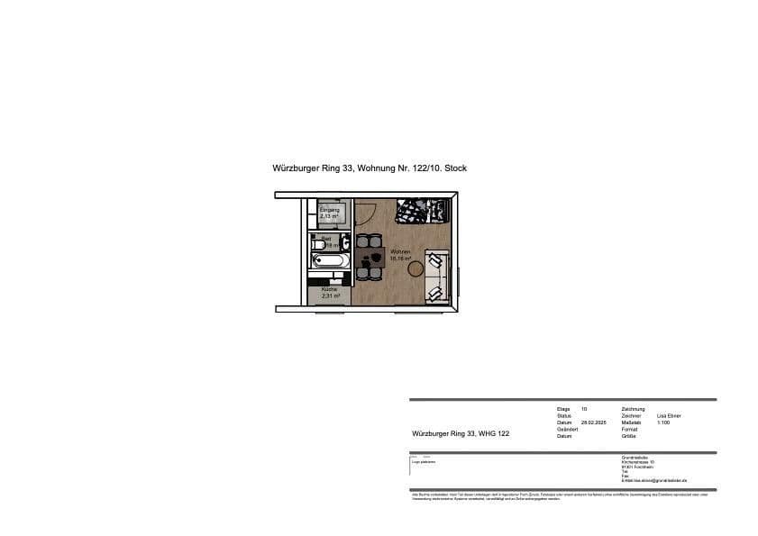Prenájom bytu 1-izbový 26 m², Würzburgerring 33, Erlangen, Bavorsko Prenájom bytu 1-izbový 26 m², Würzburgerring 33, Erlangen, Bavorsko