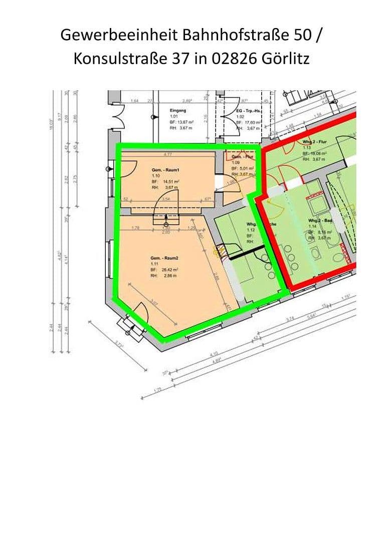 Prenájom kancelárie 60 m², Bahnhofstraße 50 / Konsulstraße 37, Görlitz, Sasko Prenájom kancelárie 60 m², Bahnhofstraße 50 / Konsulstraße 37, Görlitz, Sasko