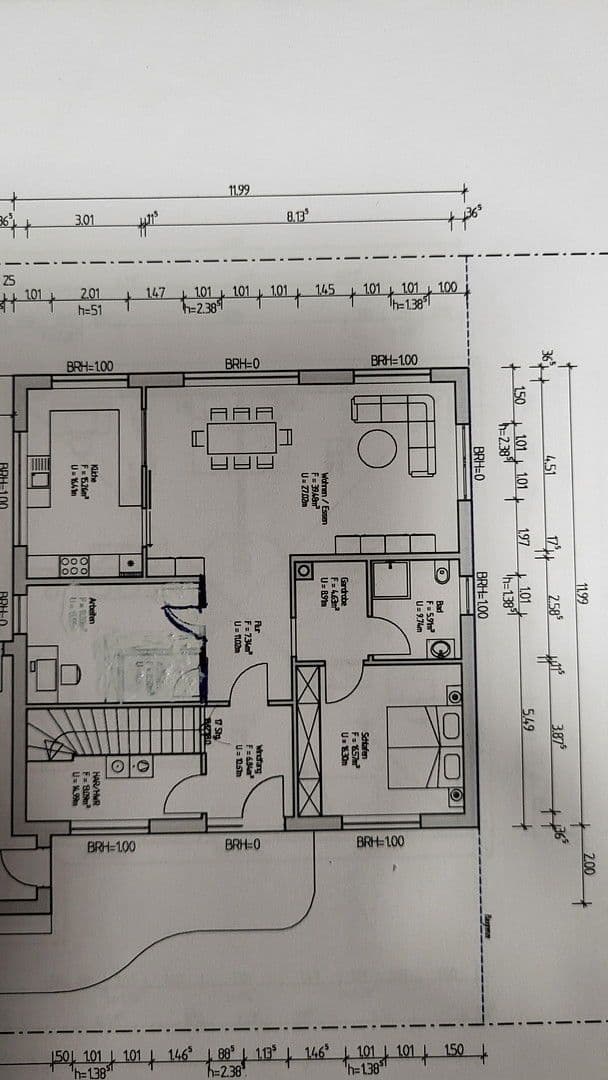 Prenájom bytu 3-izbový 126 m², Hummelskuppe, Petersberg, Hesensko Prenájom bytu 3-izbový 126 m², Hummelskuppe, Petersberg, Hesensko