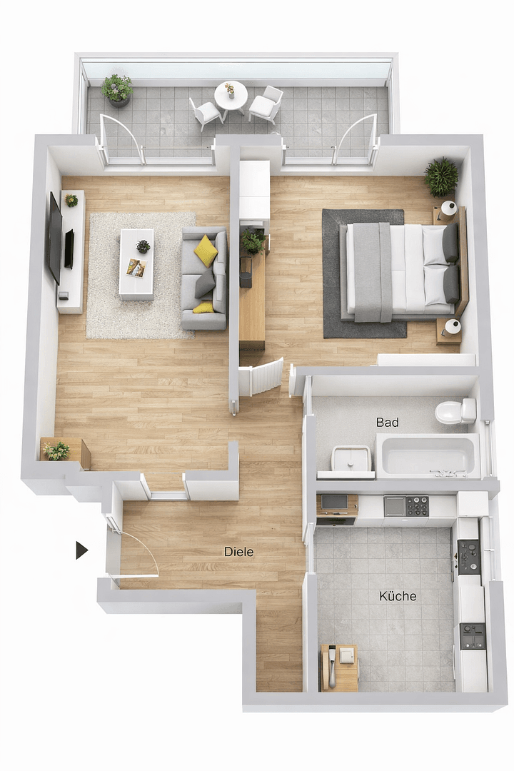 Predaj bytu 2-izbový 61 m², Köln, Severné Porýnie - Westfálsko Predaj bytu 2-izbový 61 m², Köln, Severné Porýnie - Westfálsko