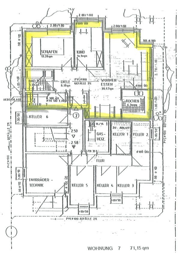 Predaj bytu 3-izbový 72 m², Mörschstraße 18, Waldsee, Porýnie-Falcko Predaj bytu 3-izbový 72 m², Mörschstraße 18, Waldsee, Porýnie-Falcko