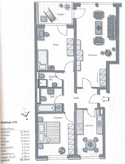 Predaj bytu 3-izbový 87 m², Frankfurt am Main, Hesensko Predaj bytu 3-izbový 87 m², Frankfurt am Main, Hesensko