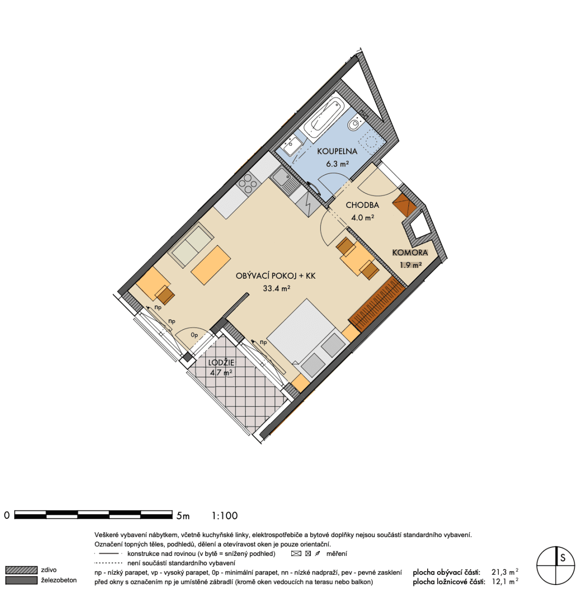 Prenájom bytu 1-izbový 47 m², Baarové, Praha, Praha Prenájom bytu 1-izbový 47 m², Baarové, Praha, Praha